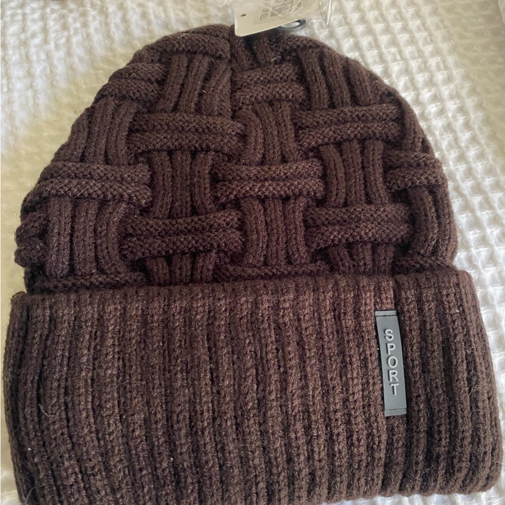 Brown Knit Beanie